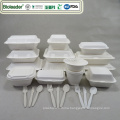 Disposable Compostable Sugarcane Bagasse 3-Compartment Lunch Bento Food Container